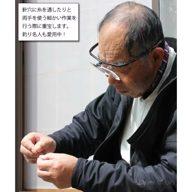 日本製 放大眼鏡 1.6倍 2倍 HF-60D 池田 池田レンズ工業（I.L.K） 美睫 美甲 美容 檢查 縫紉 手工-細節圖6