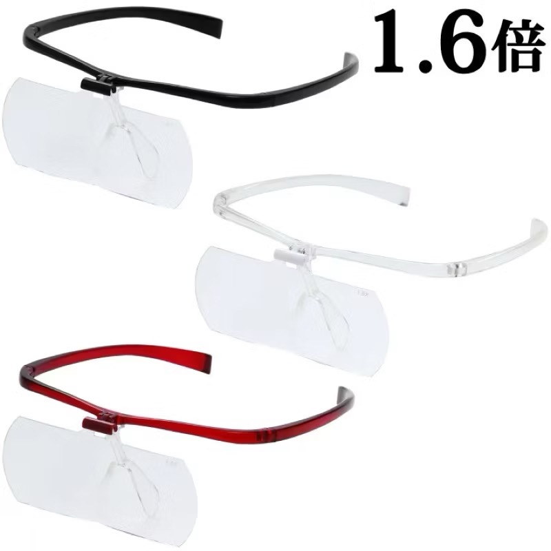 日本製 放大眼鏡 1.6倍 2倍 HF-60D 池田 池田レンズ工業（I.L.K） 美睫 美甲 美容 檢查 縫紉 手工-規格圖6