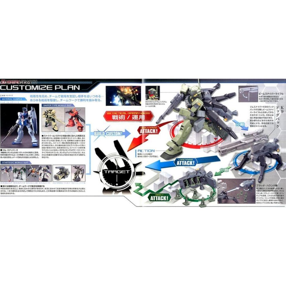萬代 HGBF 1/144 GM SNIPER K9 吉姆狙擊型K9 鋼彈創鬥者 藍標再版 非 X鋼彈 魔王 骨十字-細節圖4