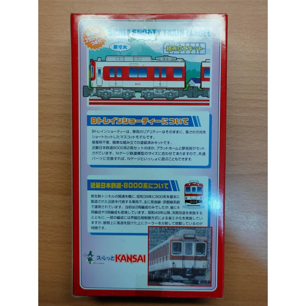 絕版品 N規 BANDAI 鐵道 B train 近畿日本鐵道 近鐵 8000系 內附站名板-細節圖2