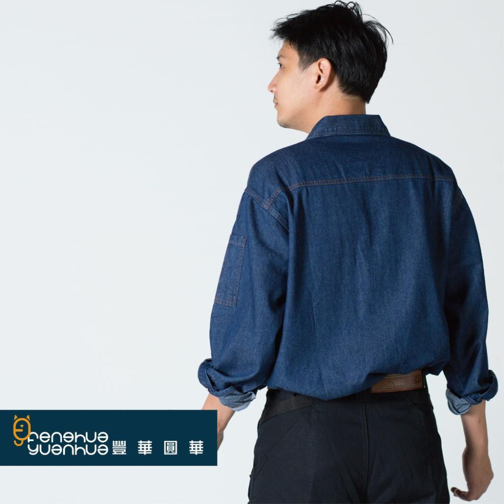 《 豐華圓華 》全新牛仔工作服(中厚)-細節圖3