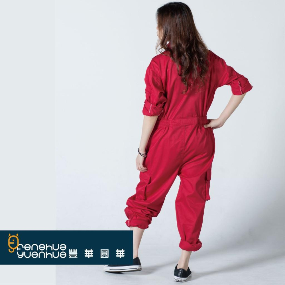 《 豐華圓華 》全新多口袋工作服 表演多口袋連身服 工作服多口袋連身紅色-細節圖7