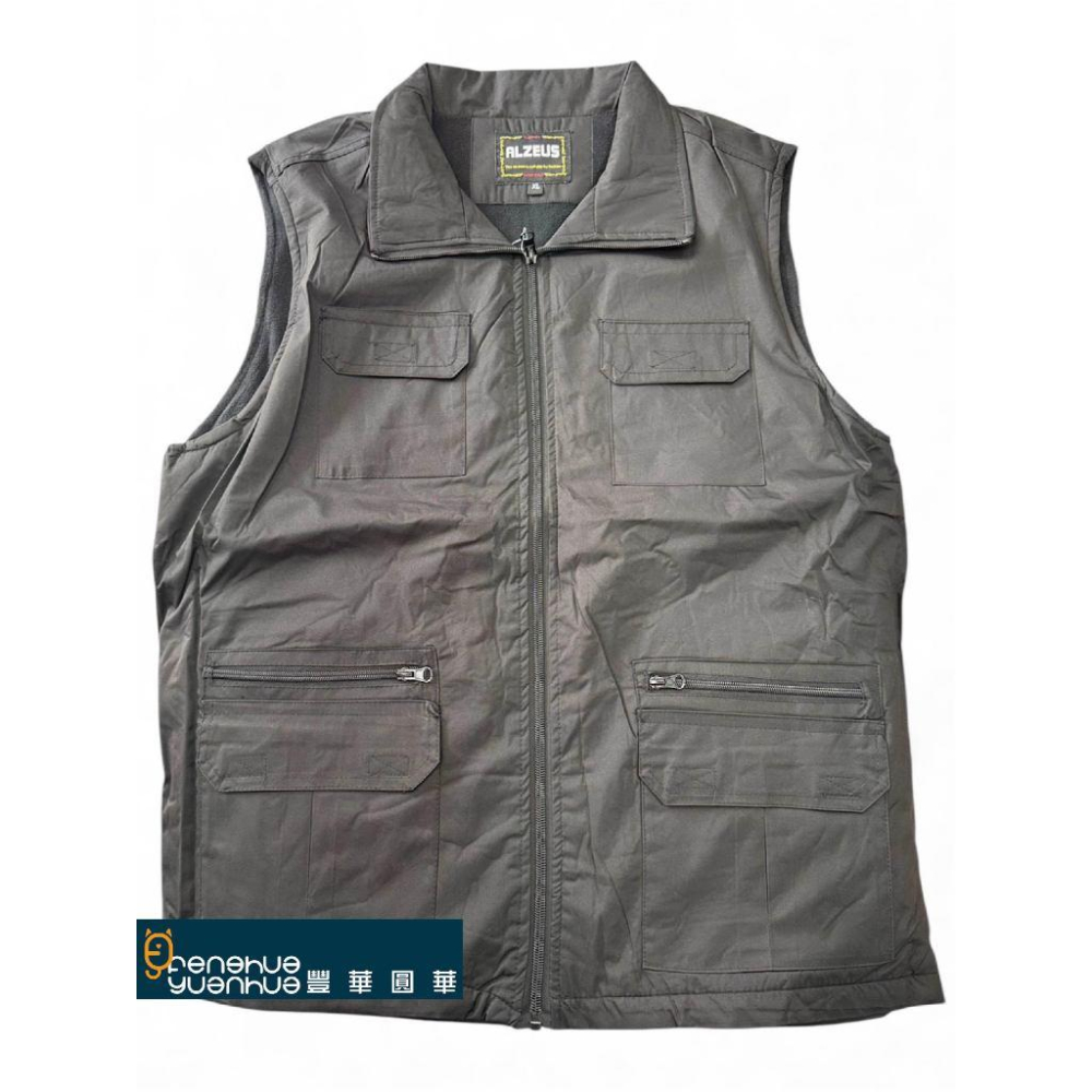 《 豐華圓華 》 戶外背心 保暖背心 釣魚背心 防風背心 多口袋背心  藍/黑-細節圖2