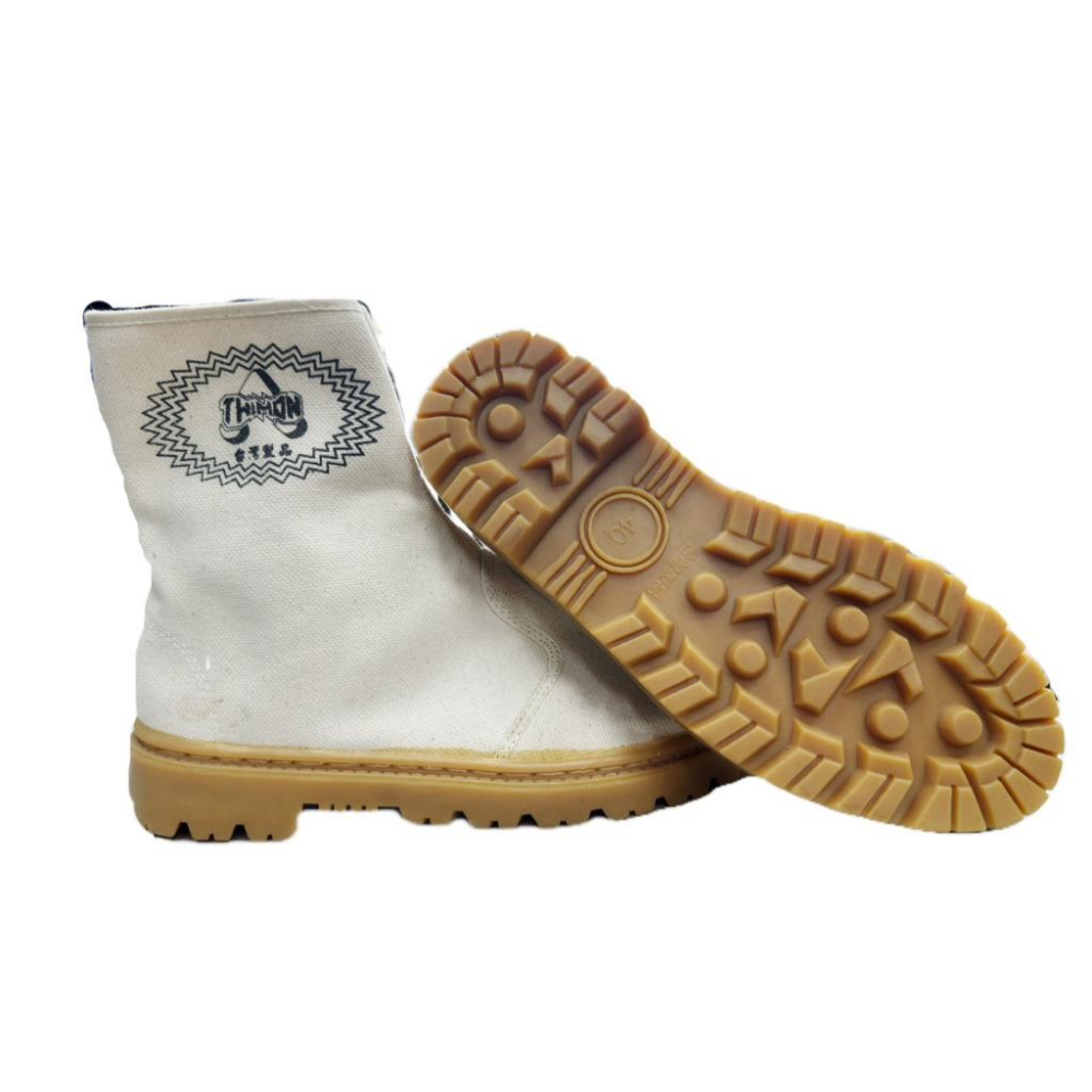 《 豐華圓華 》✔鋼板防穿刺✔︎   ❌無鋼頭❌ 帆布工作鞋 橡膠底 工地鞋 蛙人鞋 電焊鞋-細節圖5