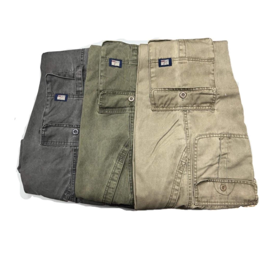 《 豐華圓華 》新品 全新砂洗工作褲 休閒長褲 側口袋-細節圖2