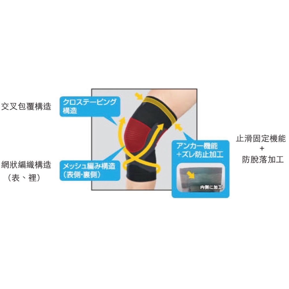 Shinsei 壓力固定護膝 1入（日本製）-細節圖3