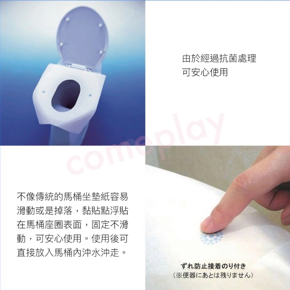 SUNROLL 隨身抗菌馬桶坐墊紙 50張/盒-細節圖5