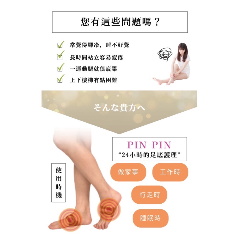 PIN PIN 磁石足弓墊 1對-細節圖7