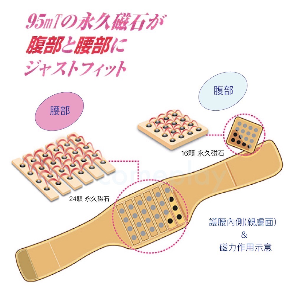 NAC BAN 磁石保健養生腰腹帶-細節圖3