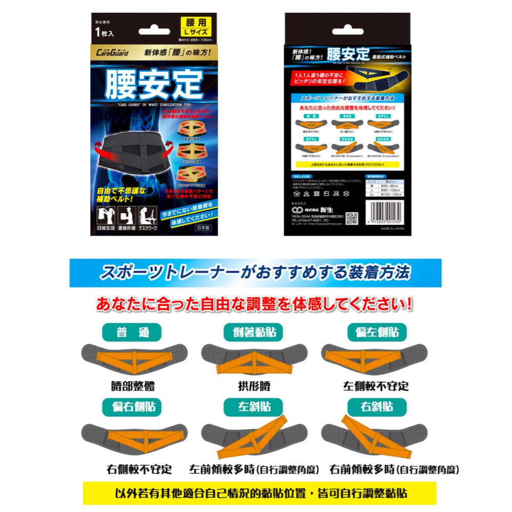 Shinsei Care Guard ! 腰安定 可分離雙重護腰-細節圖2