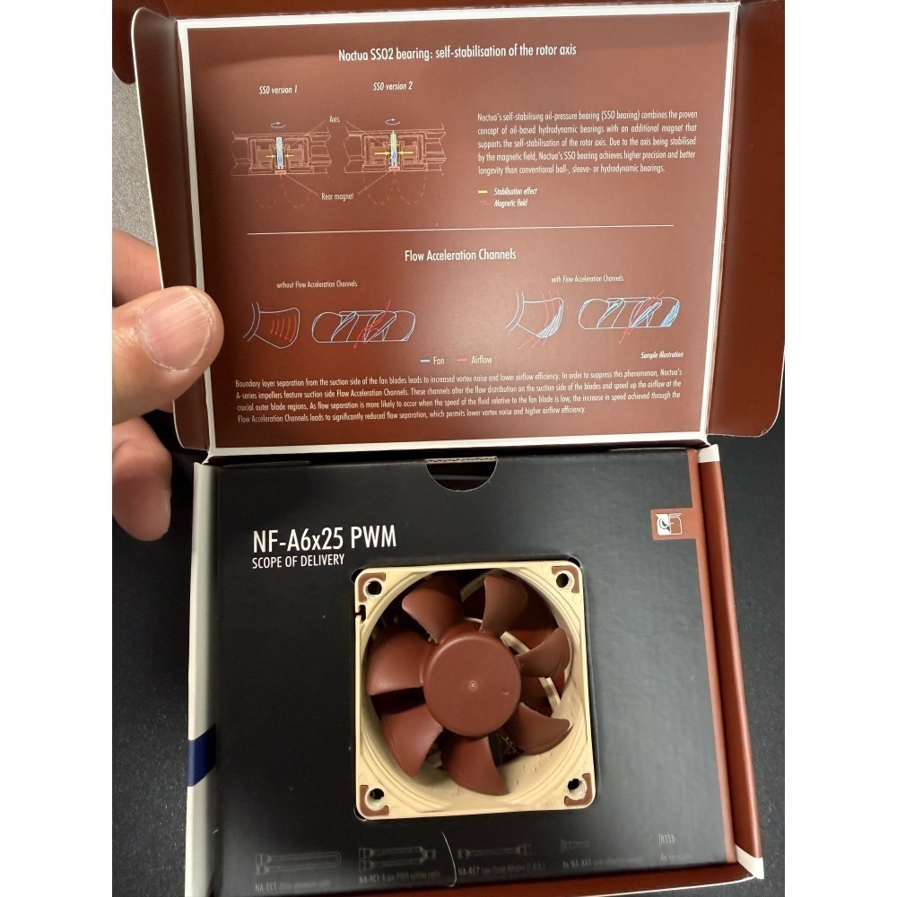 二手 貓頭鷹 Noctua NF-A6x25 PWM 6公分 SSO2 風扇-細節圖2