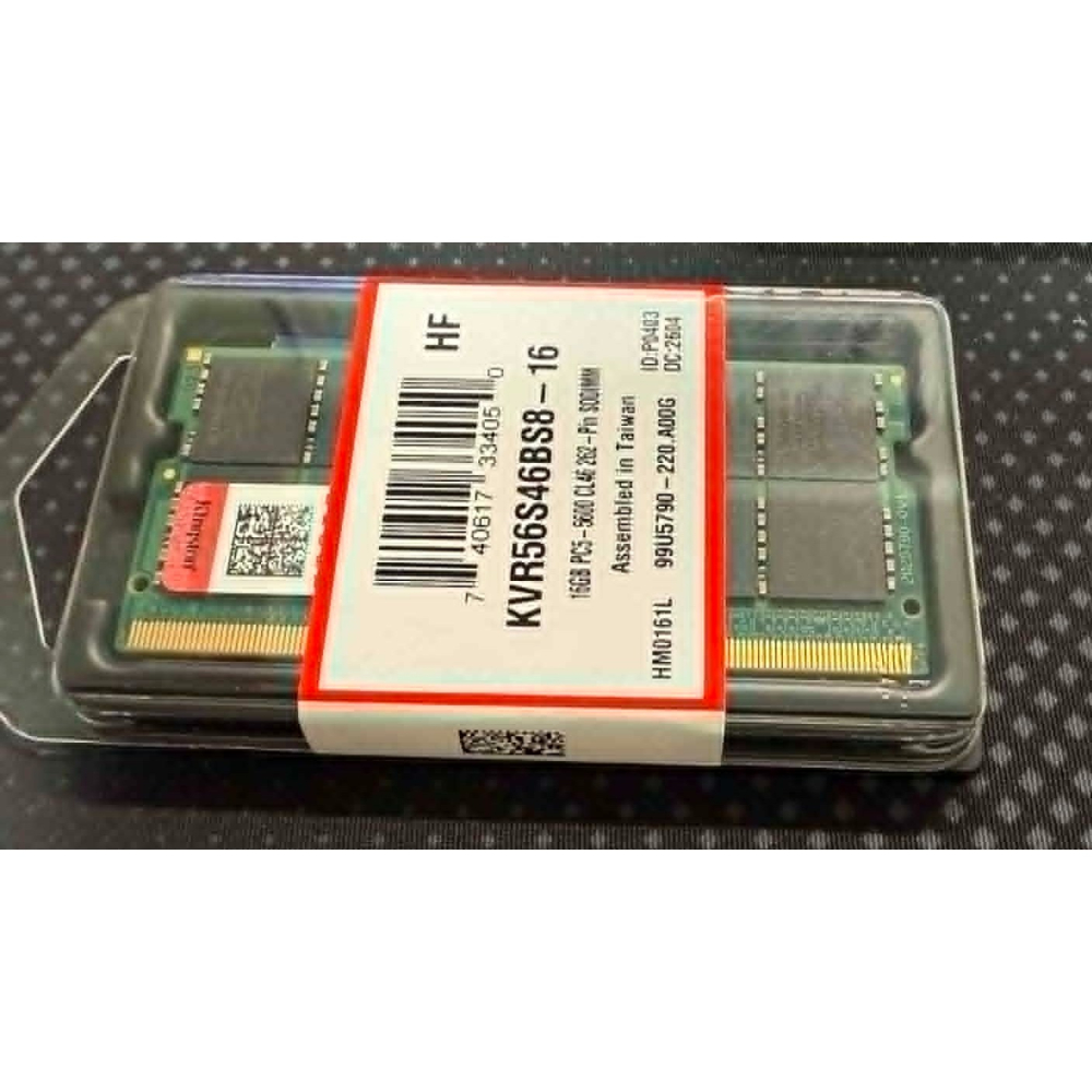 全新未拆封 Kingston 金士頓 DDR5 5600 16GB 筆記型記憶體 (KVR56S46BS8-16)-細節圖8