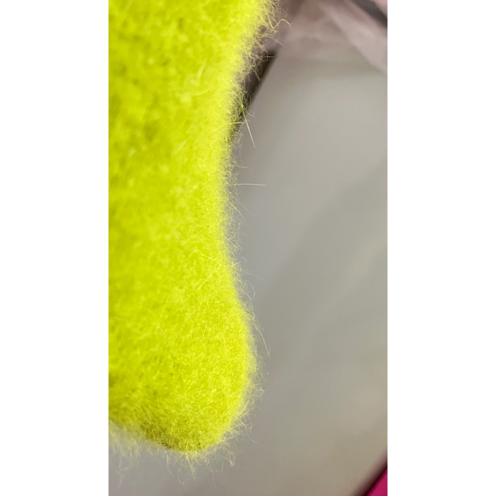 絕版古著不撞款秋冬草綠色變化領型斜肩一字肩極短袖落肩無袖修身顯瘦短版毛衣上衣-細節圖5