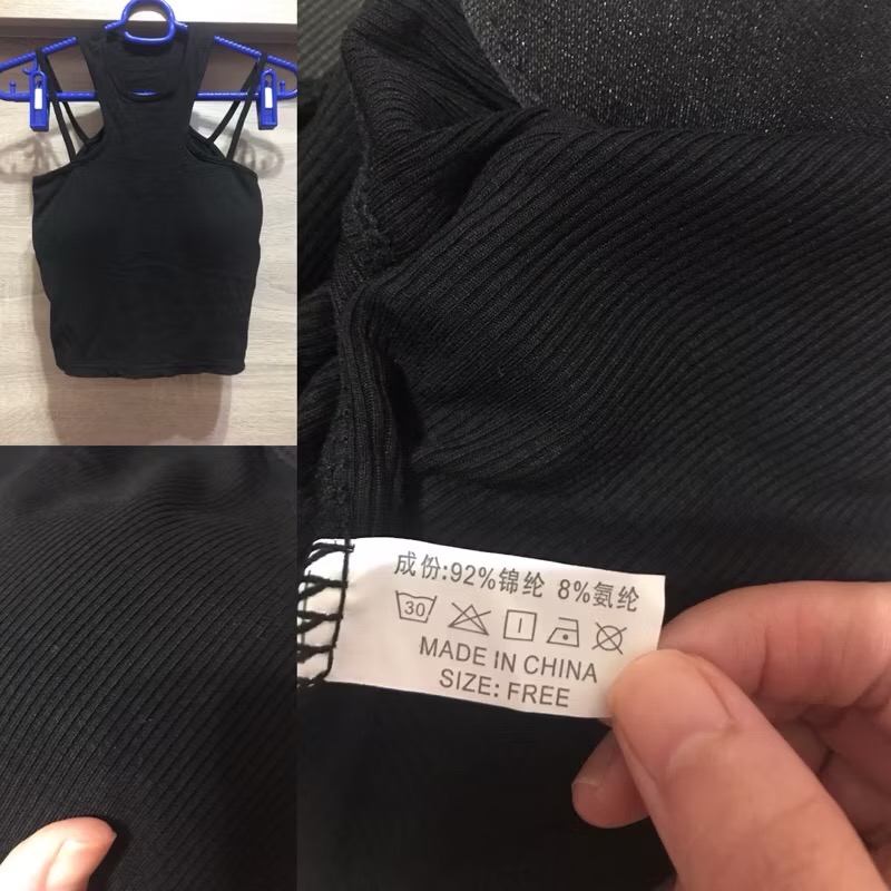 bar top手捧杯軟彈滑棉質挖背+削肩+細肩帶小可愛小背心-細節圖5