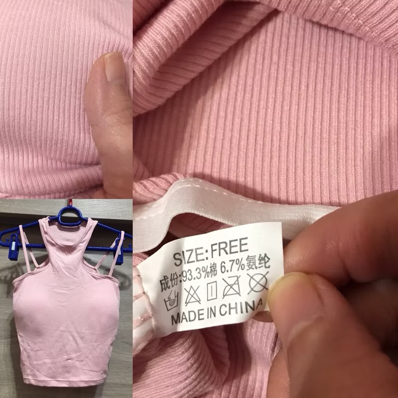 bar top手捧杯軟彈滑棉質挖背+削肩+細肩帶小可愛小背心-規格圖9