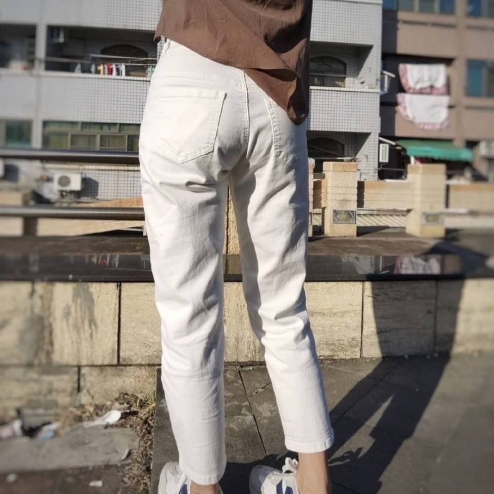 二釦腰標老爹褲-細節圖9