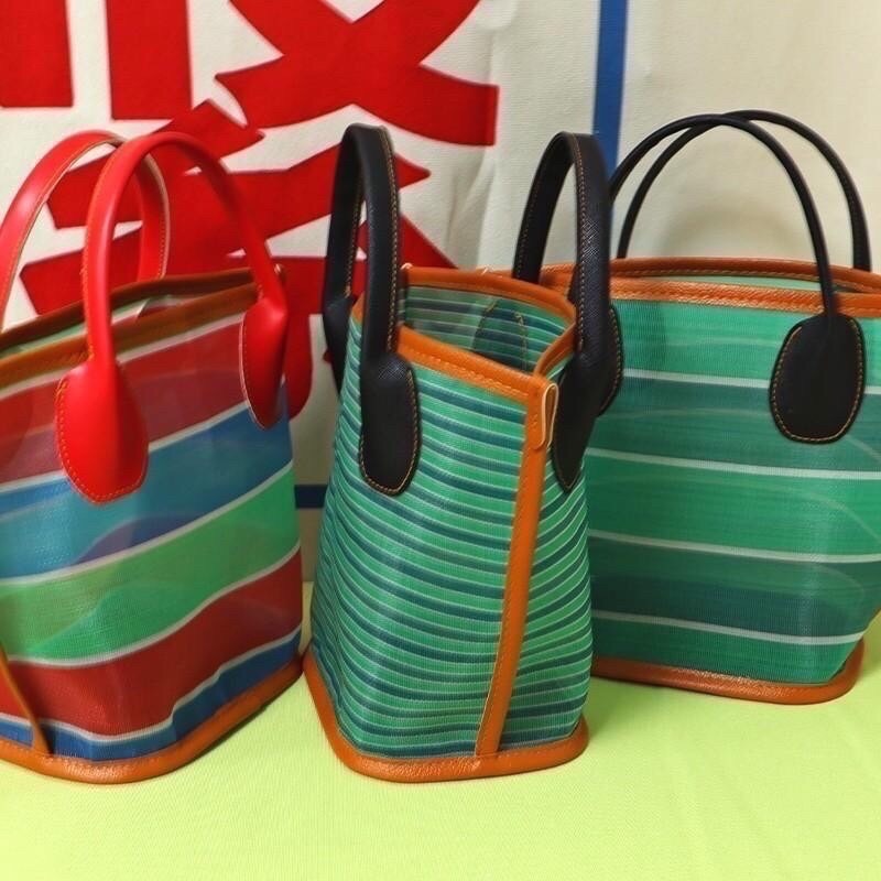 阿嬤的LV~復古漁網簍空托特包~-細節圖2