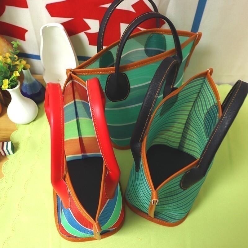 阿嬤的LV~復古漁網簍空托特包~-細節圖3