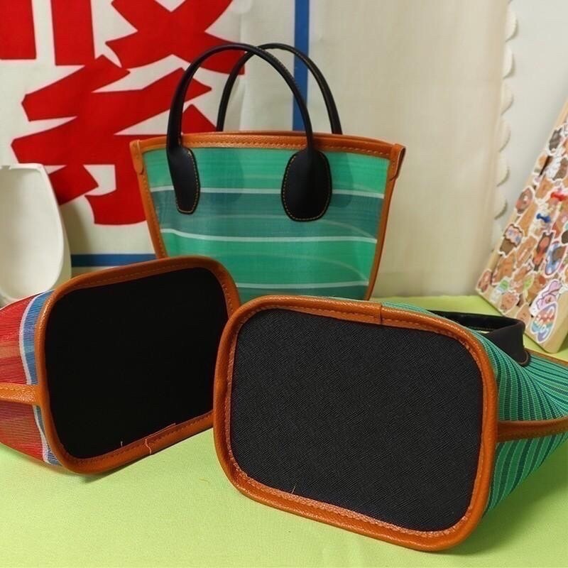 阿嬤的LV~復古漁網簍空托特包~-細節圖4