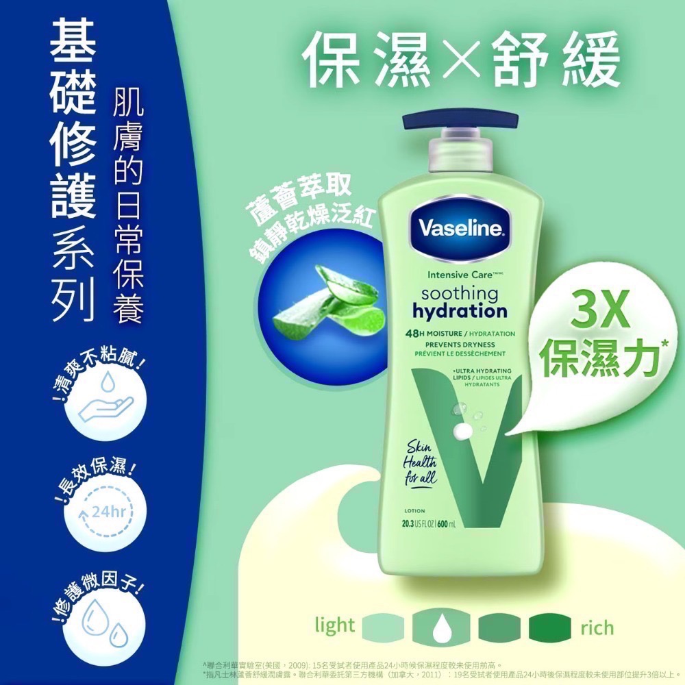 Vaseline 進口潤膚乳液組/好市多熱銷/凡士林乳液/身體乳/潤膚乳-規格圖5