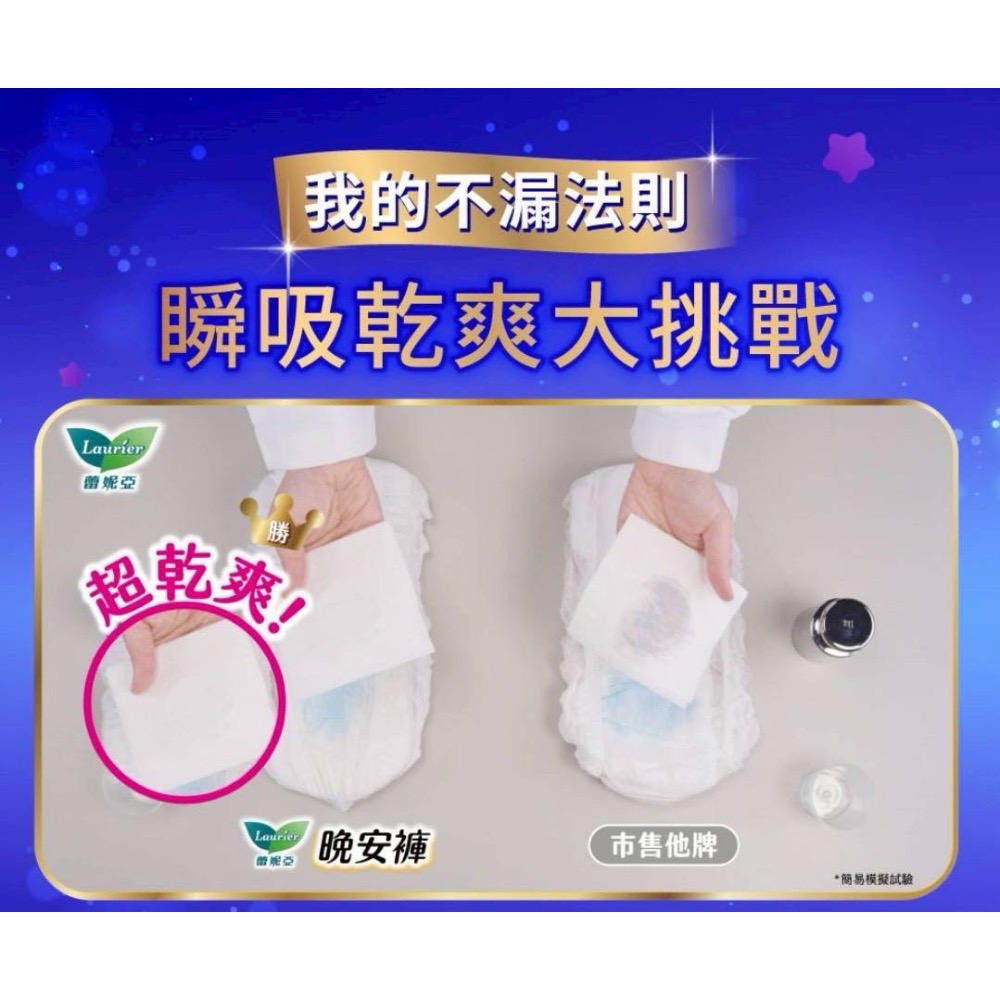 原廠公司貨Lauriep蕾妮亞極吸好眠晚安褲 1包2入生理期安全褲睡覺使用衛生棉-細節圖6