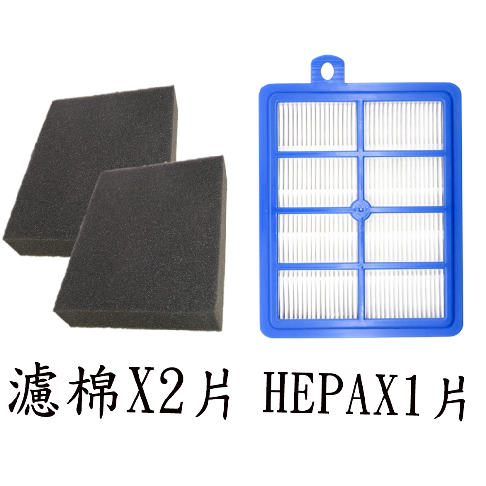 HEPA濾網x 1片+ 高密度濾棉 x 2片