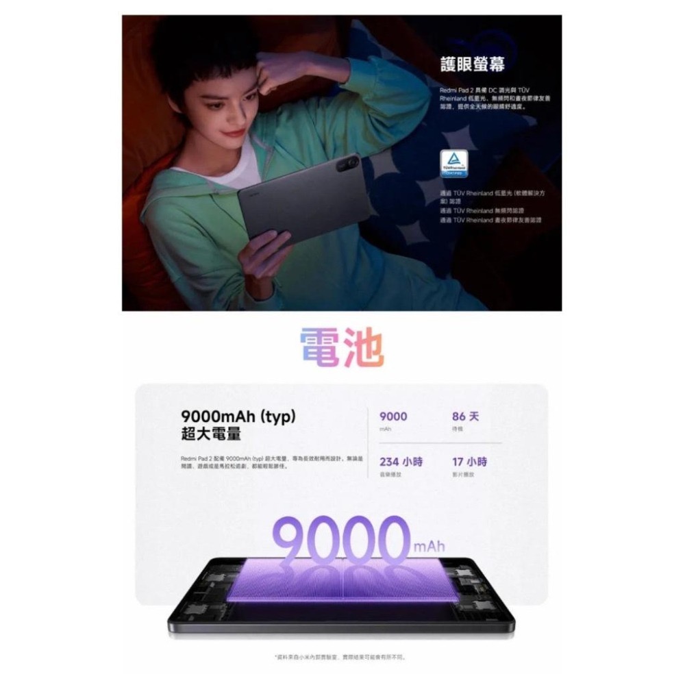(空機自取價) 紅米Pad 2 4/128G wifi平價平板 全新未拆封台灣公司貨-細節圖6