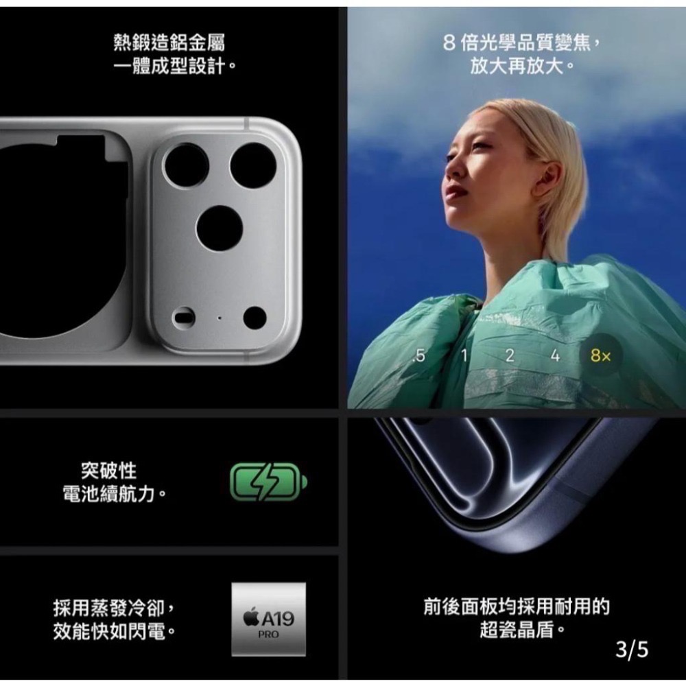 (空機自取價) Apple iPhone 17 Pro 256G 全新未拆封台灣公司貨 16pro 15pro-細節圖5