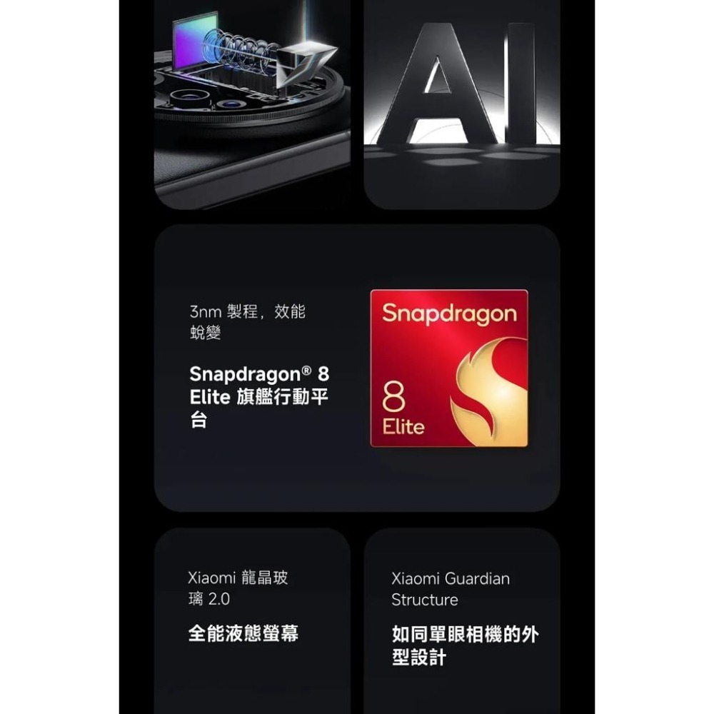(空機自取價) 小米15 Ultra 16GB / 512GB 5G 6.73吋旗艦徠卡鏡頭手機 全新未拆封台灣公司貨-細節圖3