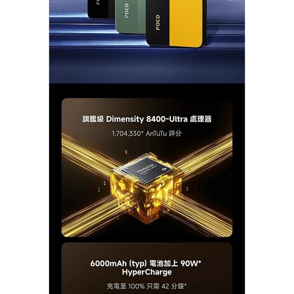 (空機自取價) POCO X7 Pro 5G 12G/256GB 大螢幕大電量防水手機 全新未拆封台灣公司貨-細節圖3