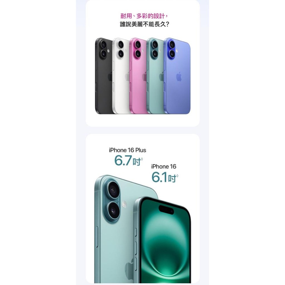 (空機自取價) iphone16 plus 128G 全新未拆封台灣公司貨 16 16pro 16promax-細節圖3