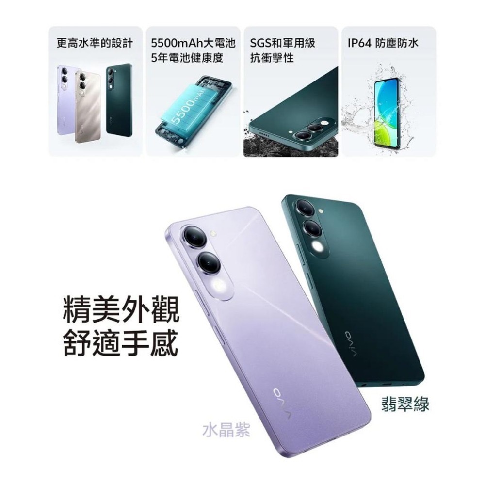 (空機自取價) VIVO Y04 大螢幕大電量AI 4G手機 4G/128G 全新未拆封台灣公司貨 Y03 Y29s-細節圖3