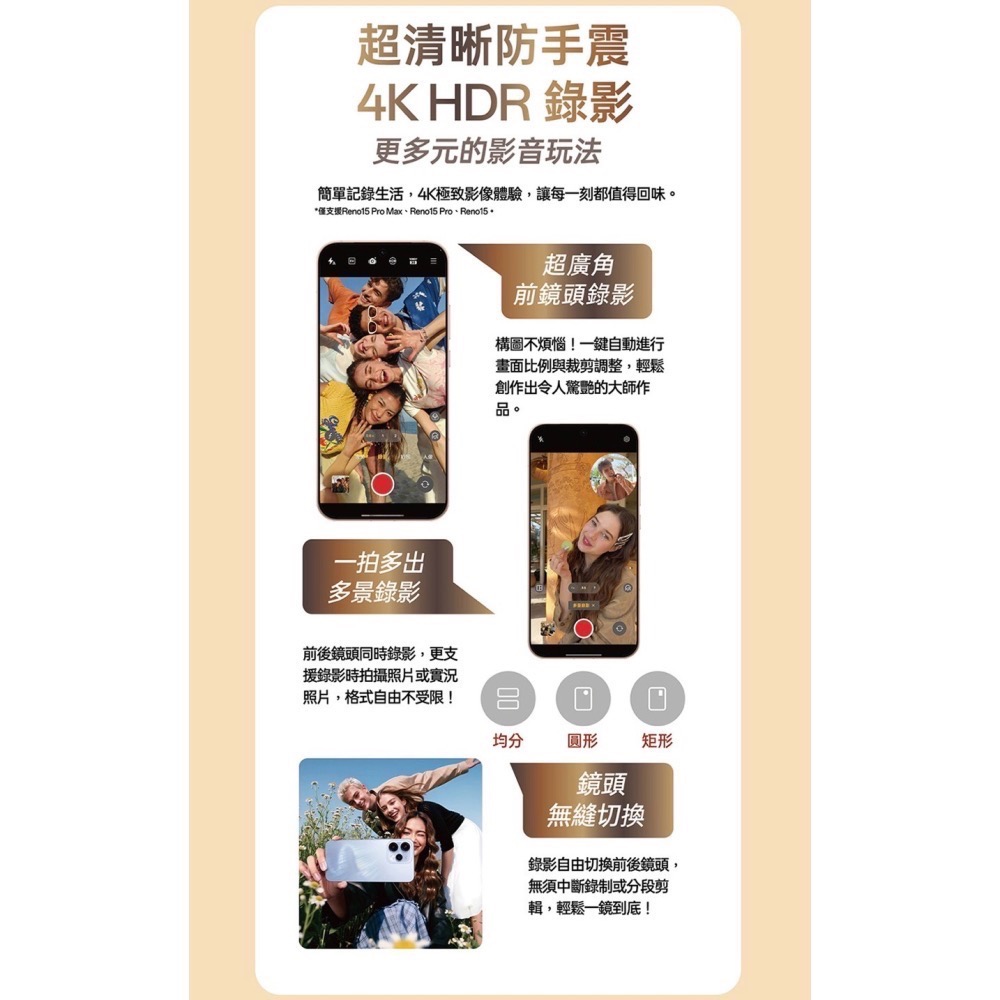(空機自取價) OPPO Reno15 12/512G 全新未拆封台灣公司貨 Reno14-細節圖2
