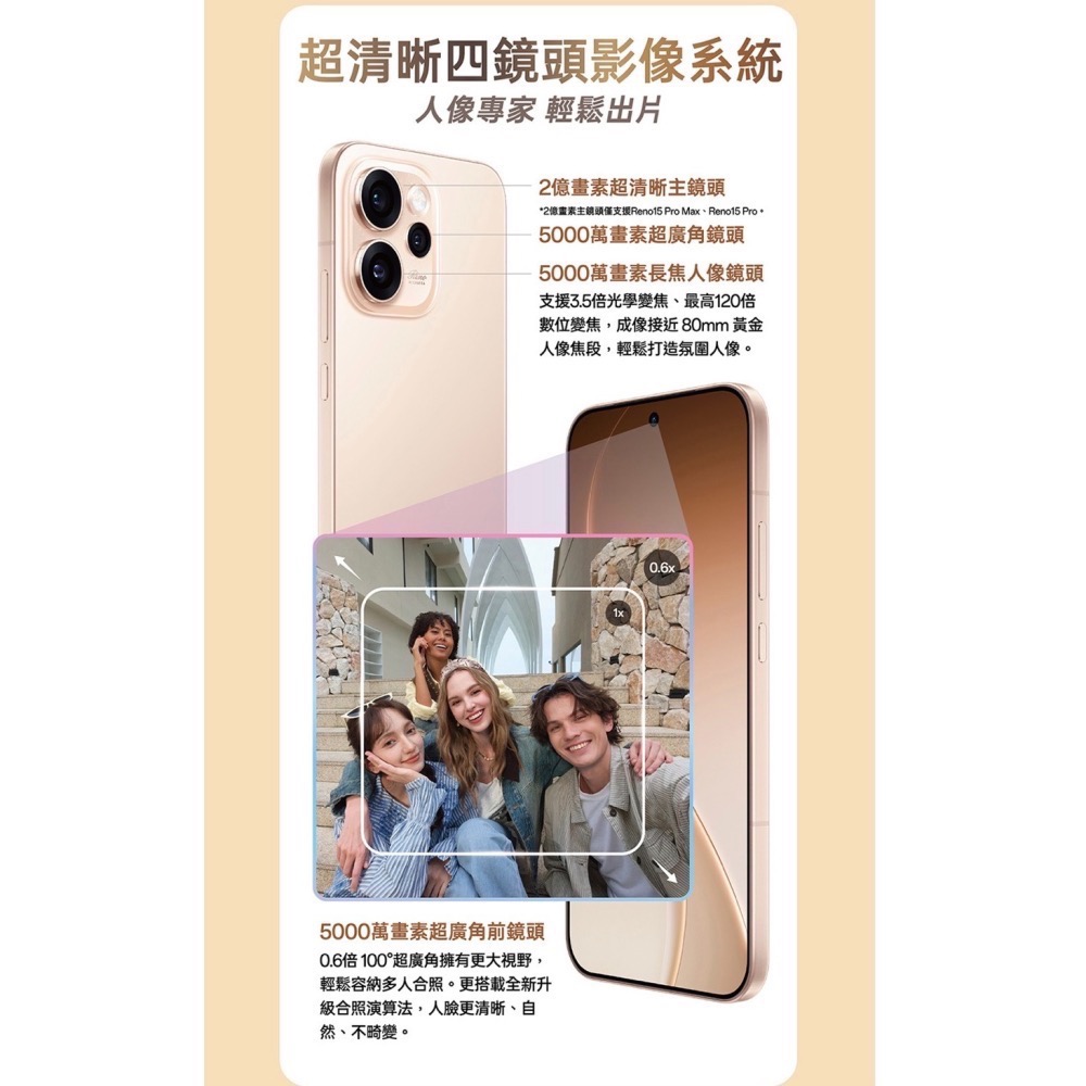 (空機自取價) OPPO Reno15 12/512G 全新未拆封台灣公司貨 Reno14-細節圖3