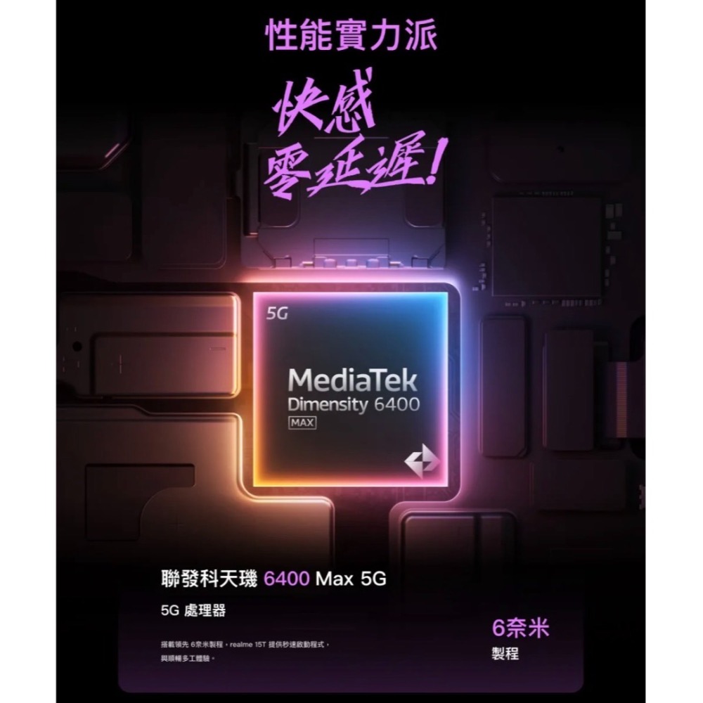 (空機自取價) Realme15T 8/256G 5G大電量手機 全新未拆封台灣公司貨-細節圖8