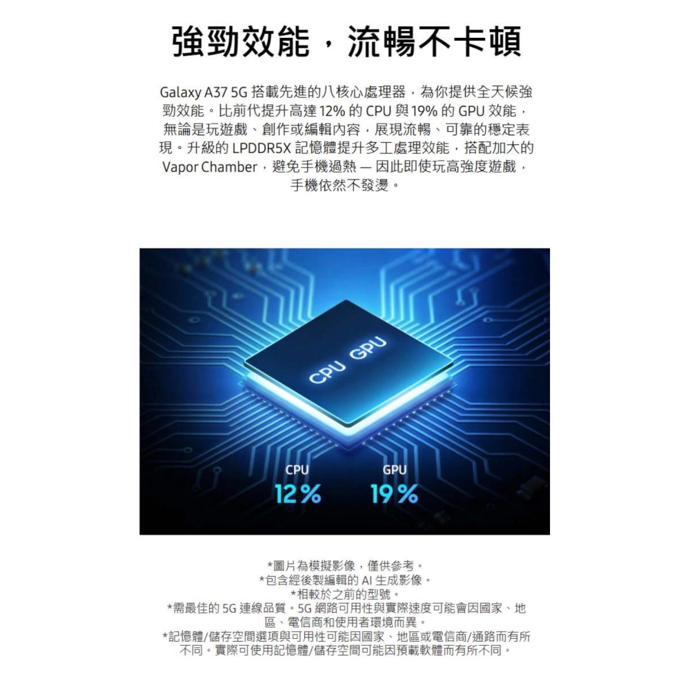 (空機自取價) 三星A37 8/128G 5G大螢幕大電量防水手機 支援esim 全新未拆封台灣公司貨 A35 A36-細節圖8