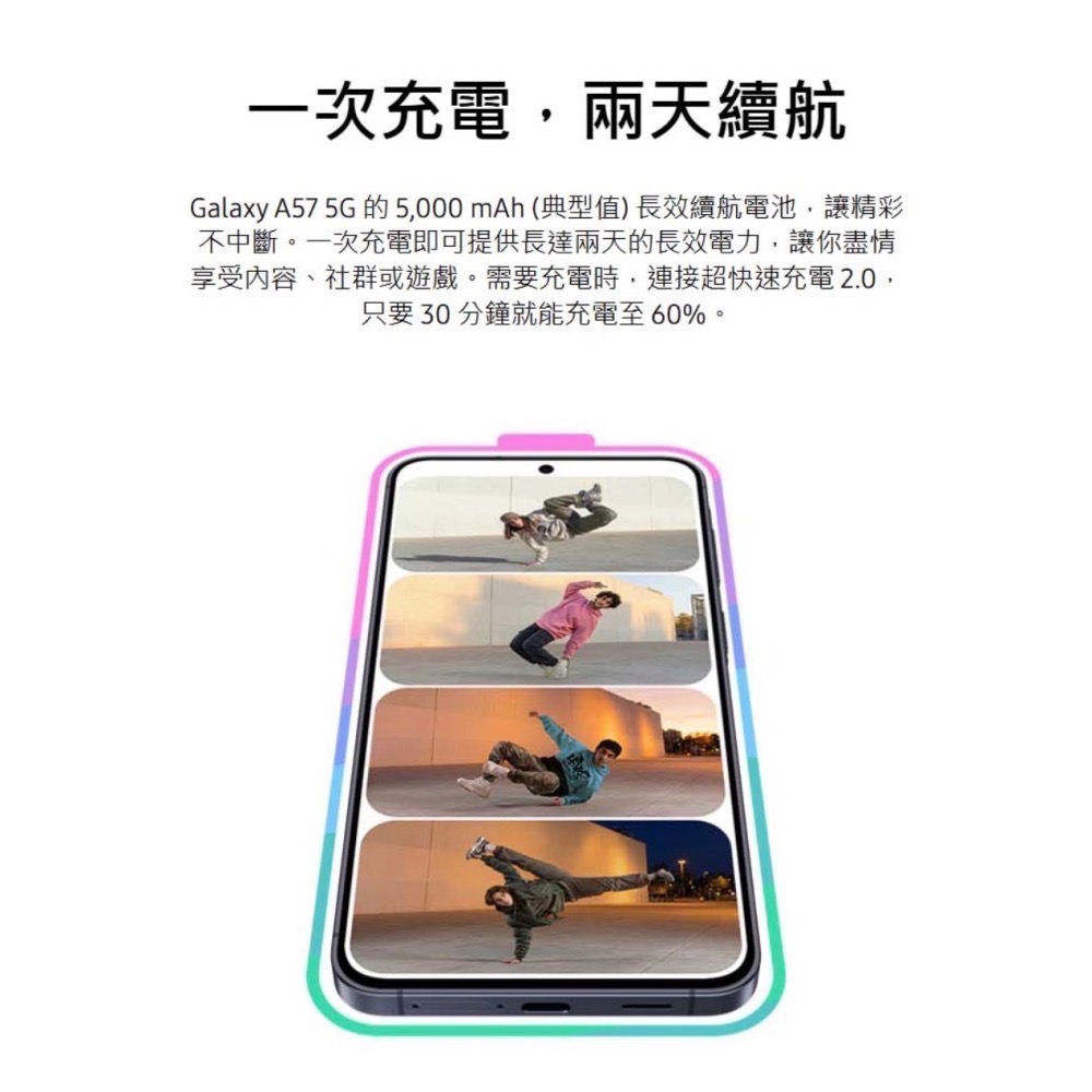 (空機自取價) 三星A57 8/256G 5G大螢幕大電量防水手機 支援esim 全新未拆封台灣公司貨 A55 A56-細節圖8