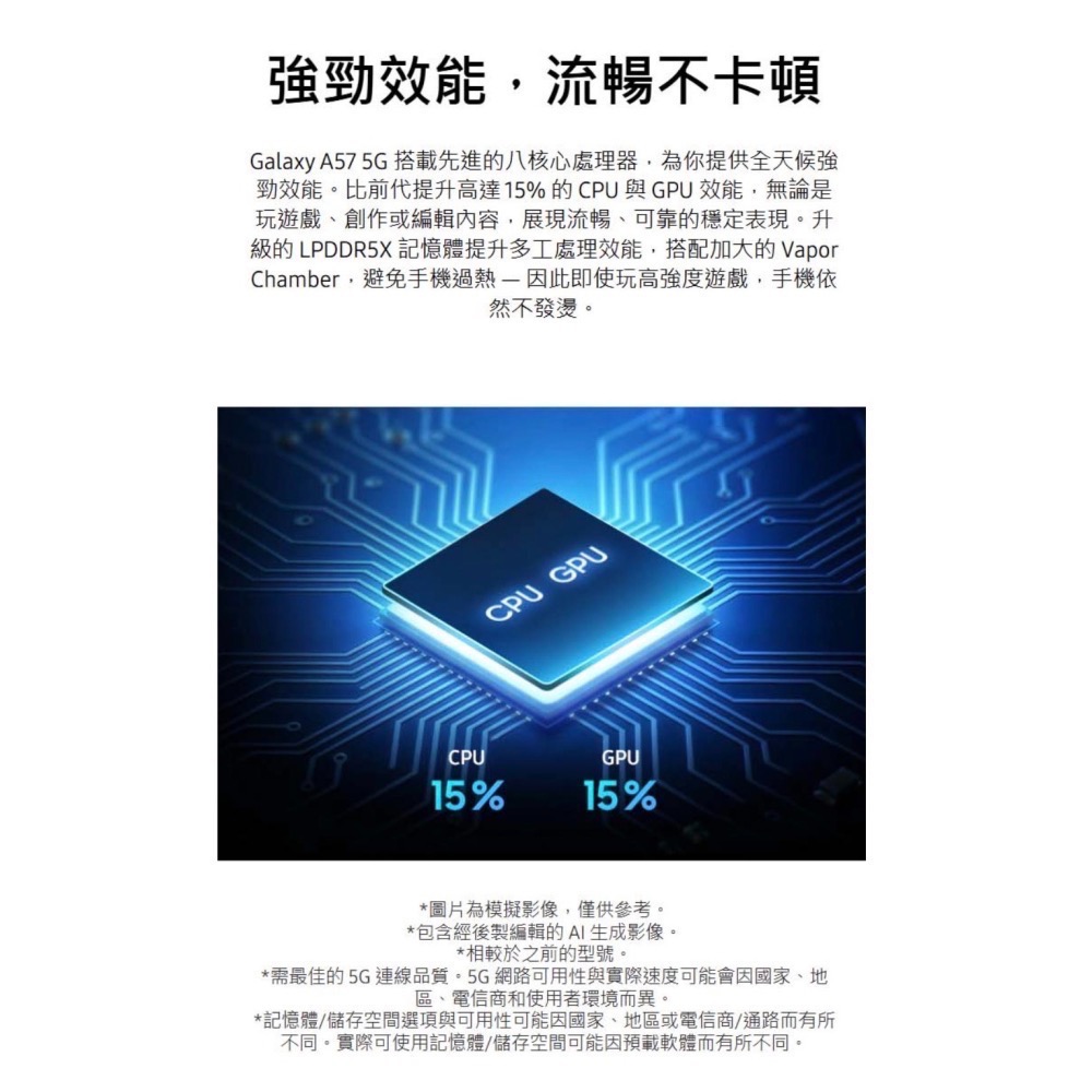 (空機自取價) 三星A57 8/256G 5G大螢幕大電量防水手機 支援esim 全新未拆封台灣公司貨 A55 A56-細節圖9