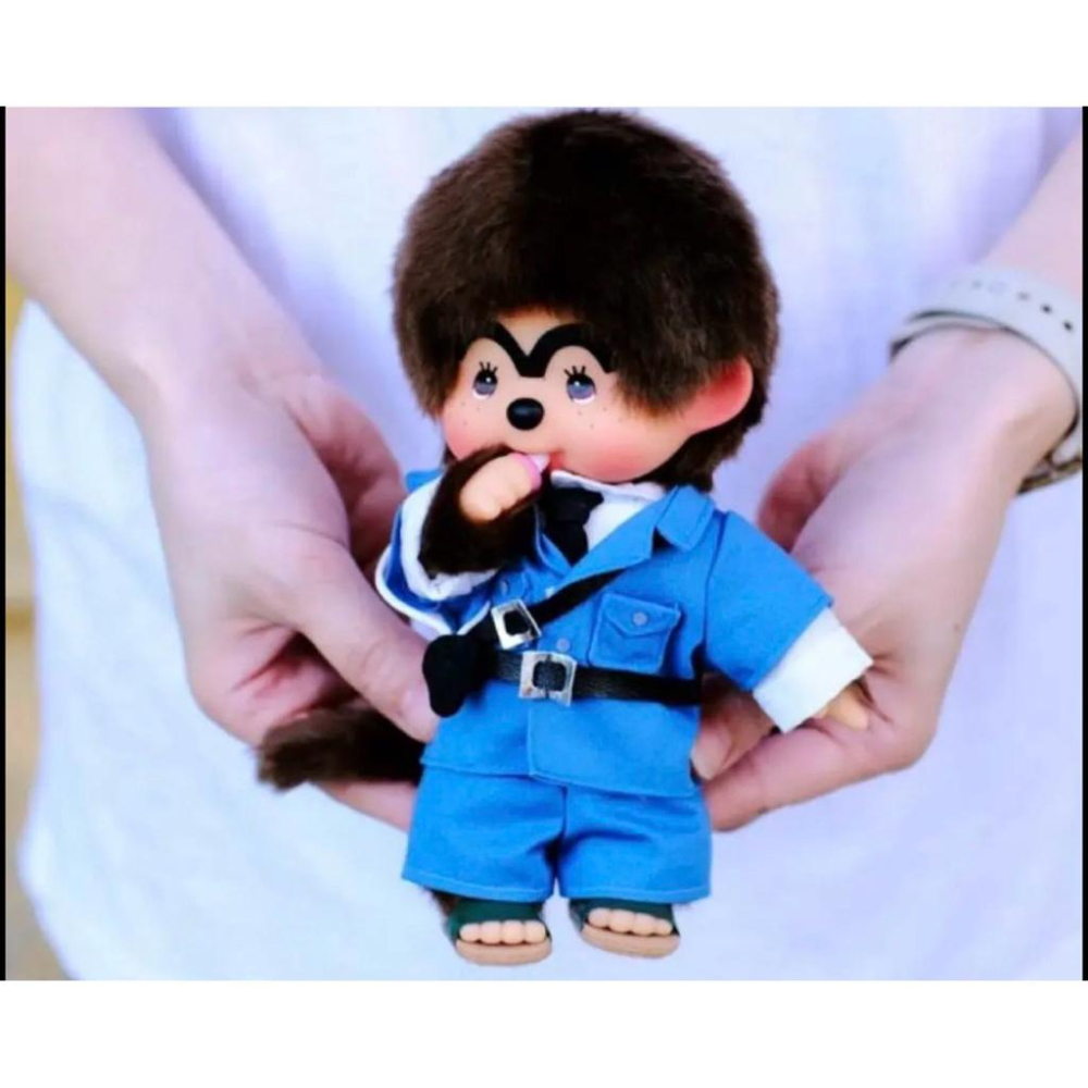 Monchhichi x 兩津勘吉 夢奇奇 烏龍派出所 龜有限定 聯名玩偶 S號 (全新正版)-細節圖3
