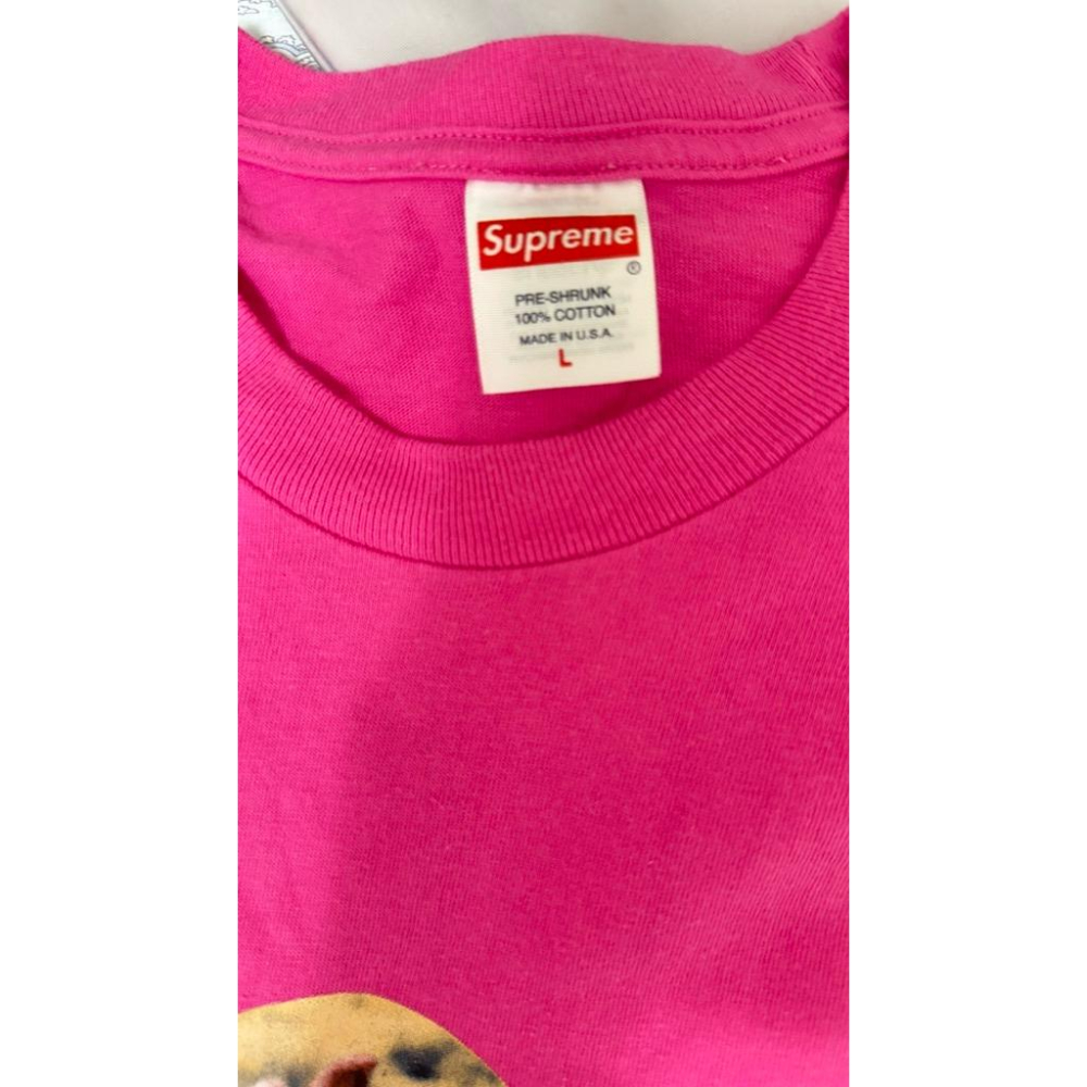 二手 Supreme 24SS Miss Piggy Tee 豬小姐 短T｜桃紅｜L號｜9成新-細節圖2