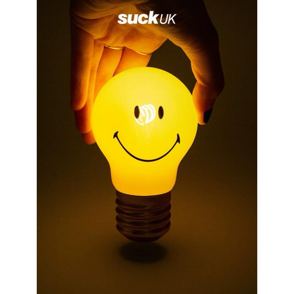 SUCK UK x Smiley 笑臉燈泡｜黃色可充電無線小夜燈｜英國設計師品牌 氛圍燈 禮物首選-細節圖2