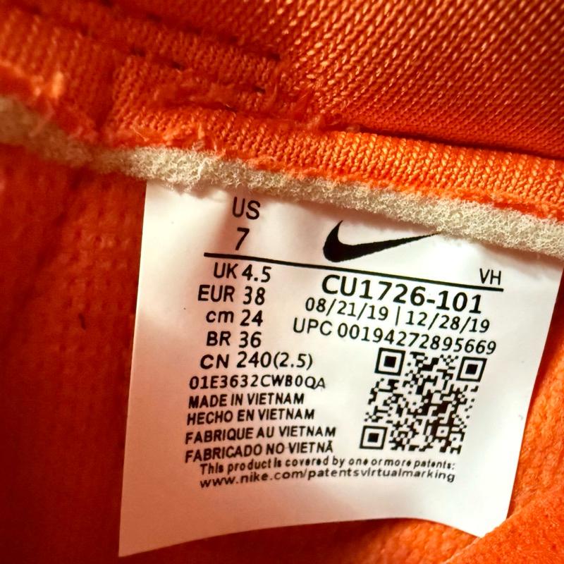 二手 Nike Dunk ＂Syracuse＂ 板鞋 白橙拼接 24cm-細節圖6