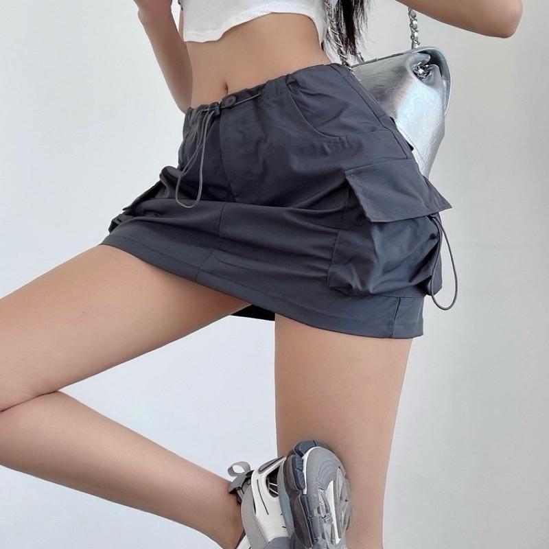 二手 灰色包臀工裝短裙 美式休閒 半身裙M號-細節圖2