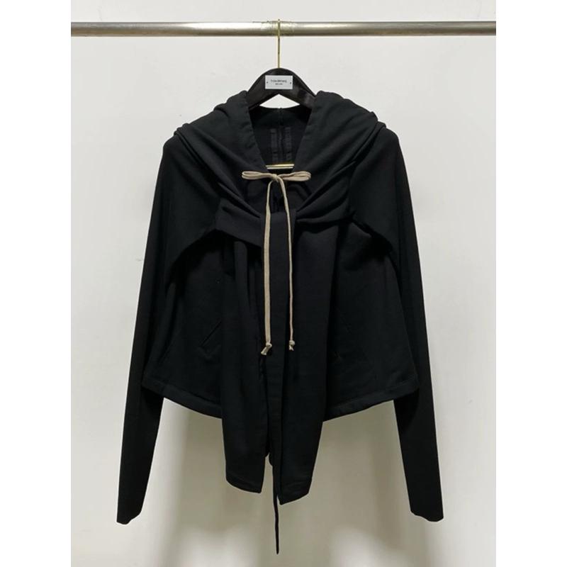 二手 RO風 巫師帽黑色斗篷帽短款外套-細節圖3