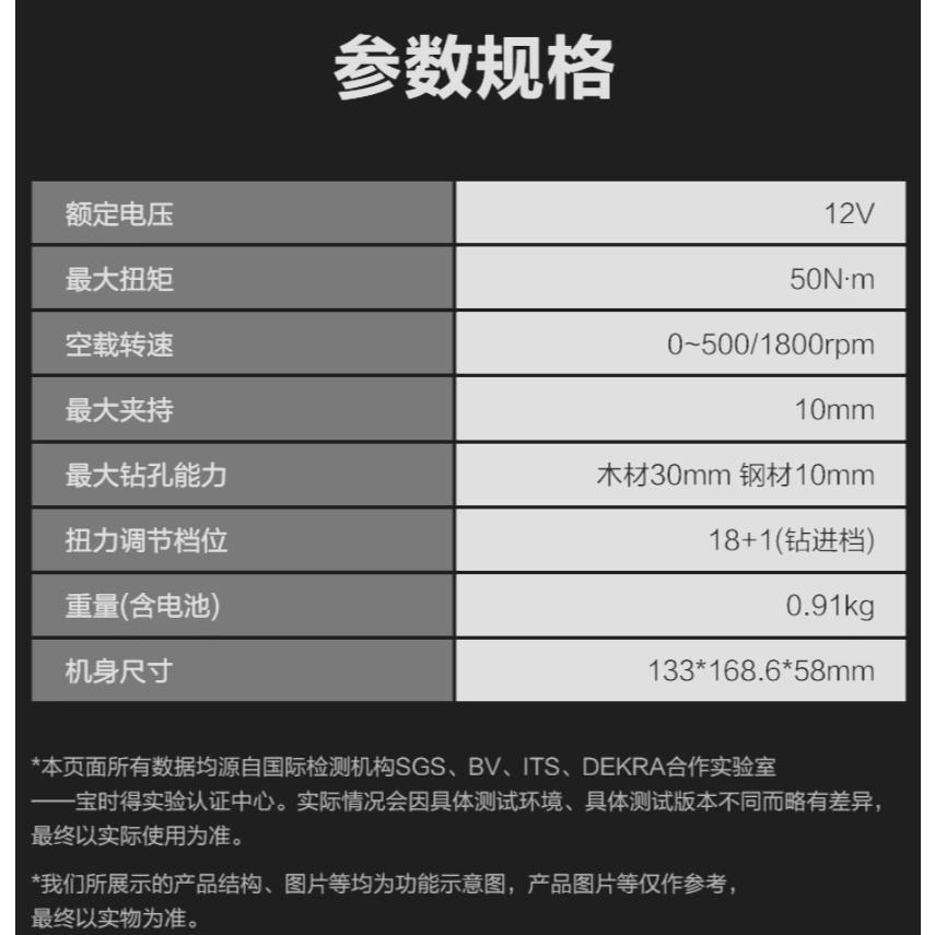 台北現貨 威克士 WORX WU135 智 控迷你無刷電鑽 夾頭電鑽 鋰電鑽-細節圖8