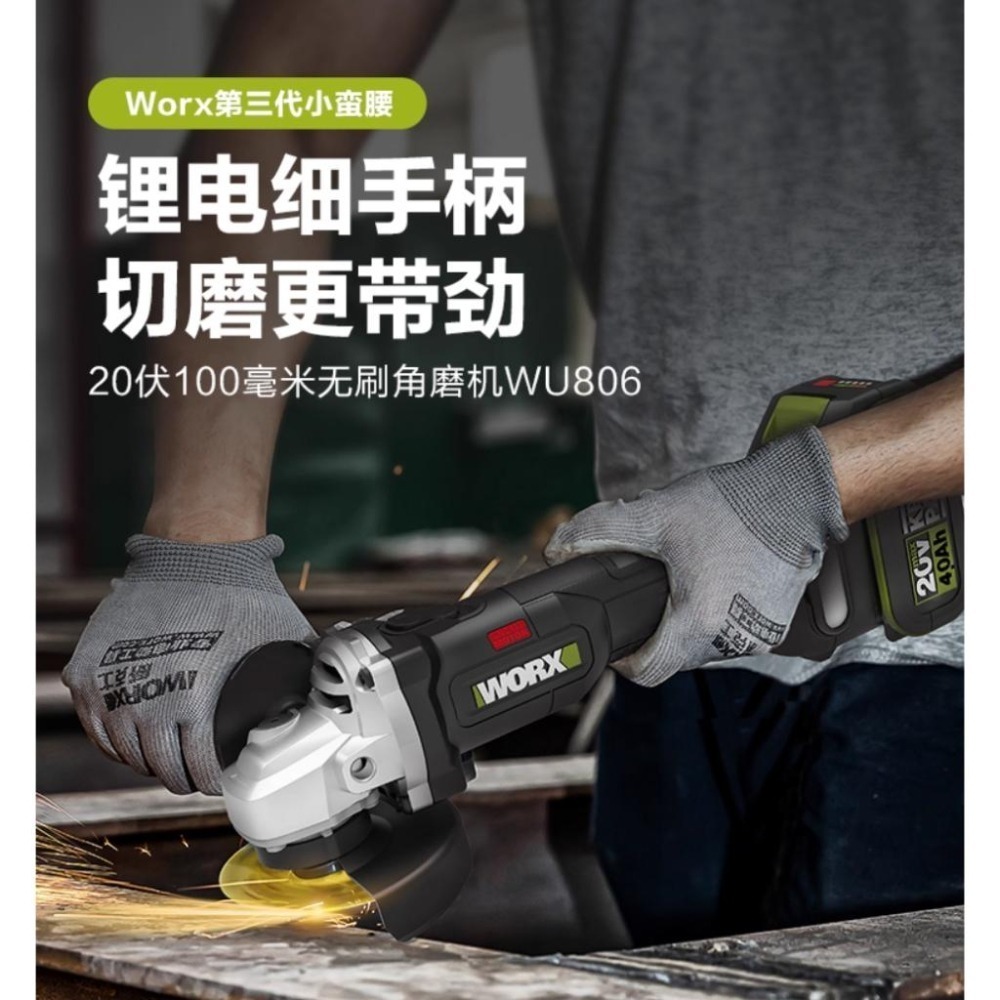 台北現貨 WORX 威克士 WU806 砂輪機 角磨機 原廠正品-細節圖2