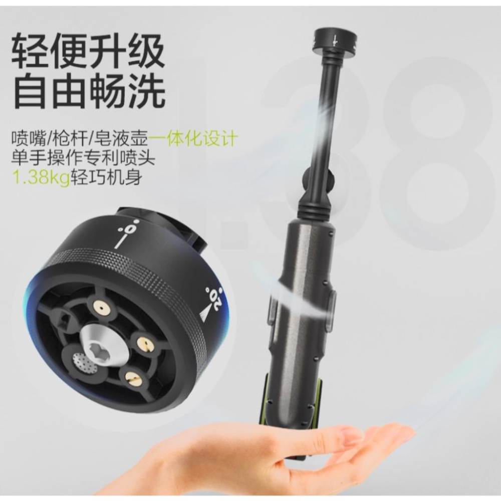 台北現貨 威克士 WORX WU623 鋰電高壓水槍 洗車機 高壓清洗組 電動工具-細節圖7