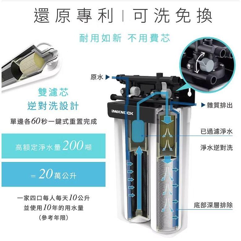 全新現貨 Innknock  D200 減碳長效濾水器 淨水器 免耗材-細節圖8