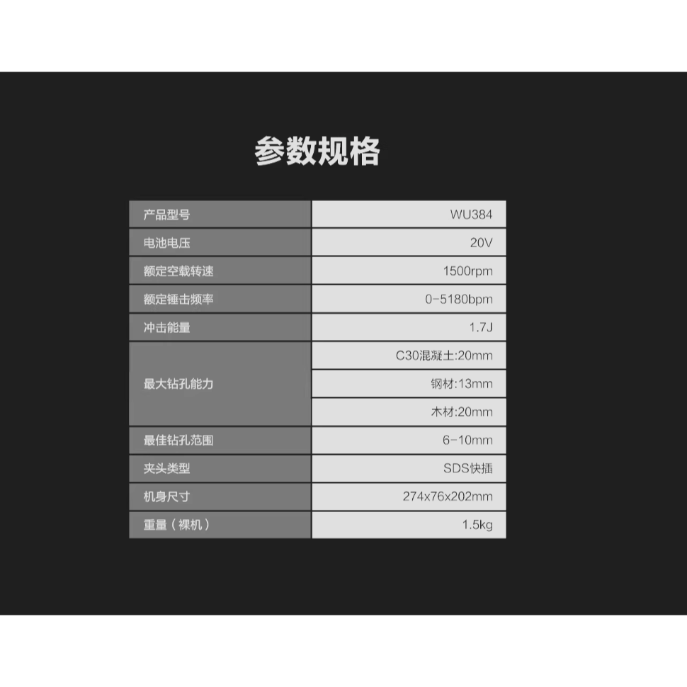 台北現貨 威克士 WORX WU384 WA1603 無刷集塵電錘 電鑽-細節圖10
