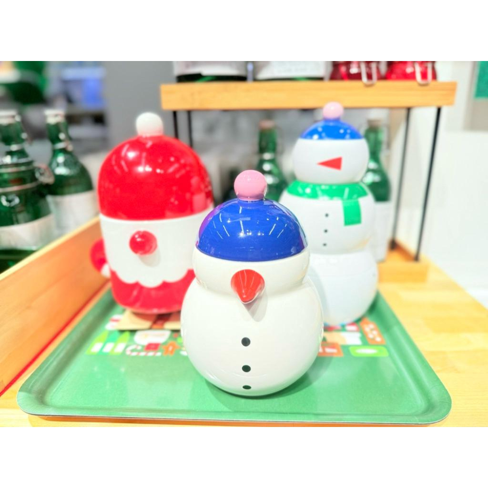 IKEA 現貨 VINTERFINT 2025 附蓋萬用罐3件組 金屬 可堆疊 陶瓷 聖誕老人 雪人 聖誕節 交換禮物-細節圖4